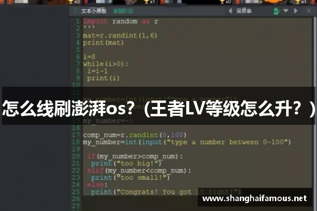怎么线刷澎湃os？(王者LV等级怎么升？)
