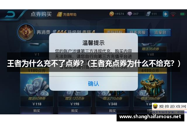 王者为什么充不了点券？(王者充点券为什么不给充？)